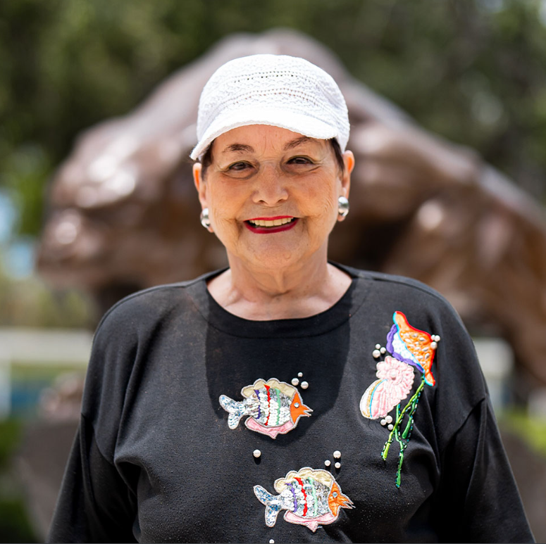 Arlyne Frankel celebrating her graduation at 85