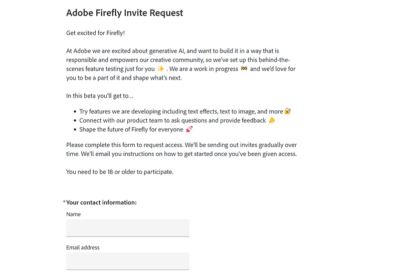 Access Adobe Firefly