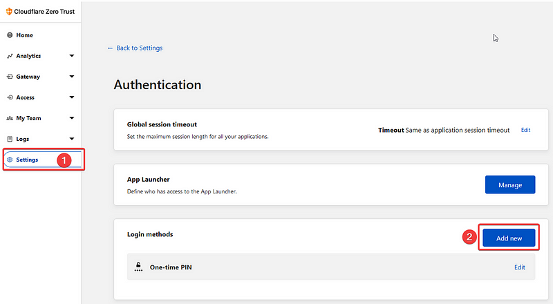 Configuring Authentication Settings