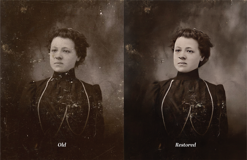 Comparison of restored and original image