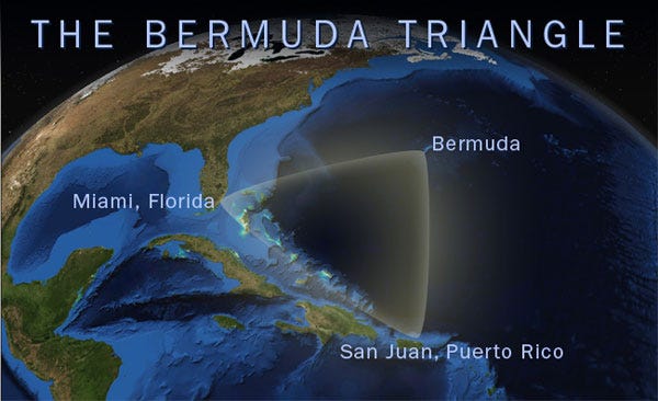 Mysterious waters of the Bermuda Triangle