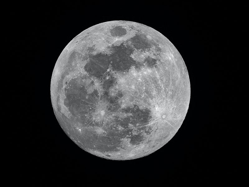 A breathtaking view of the Moon against the night sky.