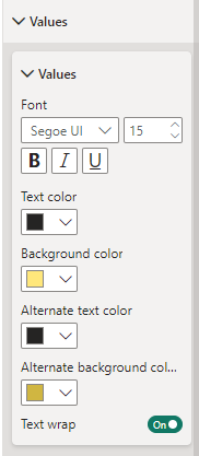 Specific Column Settings