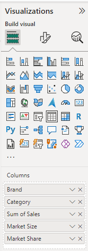 Table Visual Settings