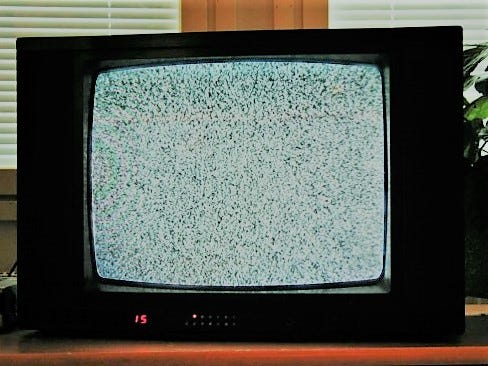 TV static representing remnants of the Big Bang radiation