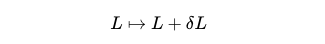 Diagram showing change in Lagrangian due to perturbation.