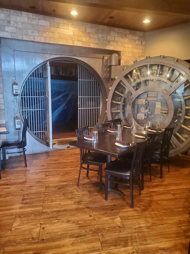 Dining in a former bank vault