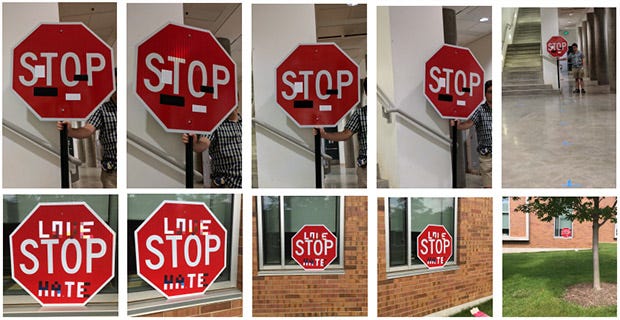 Neural networks misclassifying stop signs