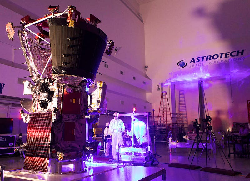 The Parker Solar Probe undergoing pre-launch testing.