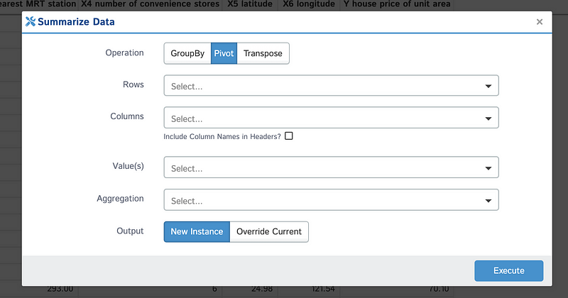 Data Summarization Feature