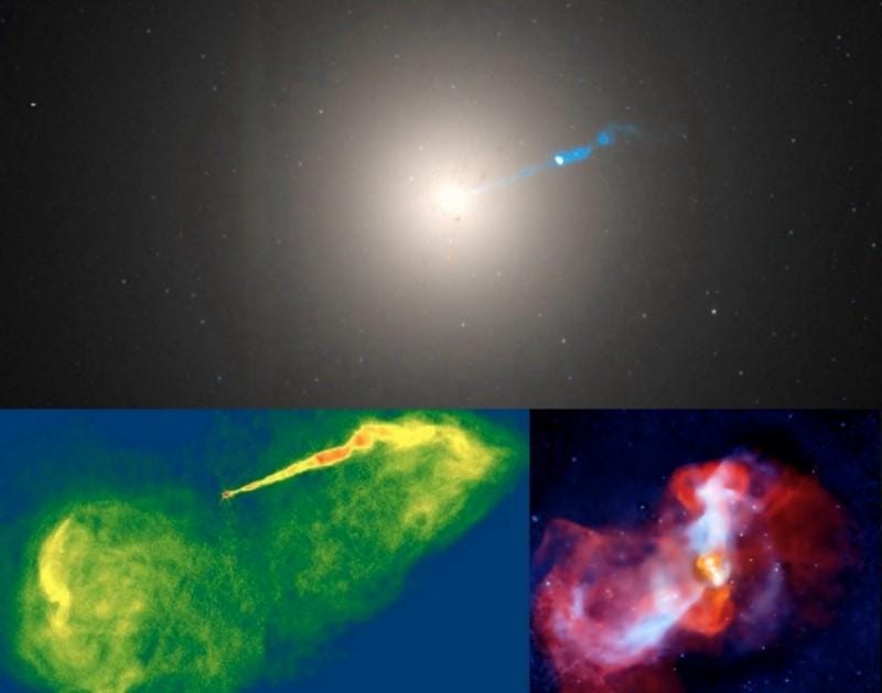 Black Hole M87 Observed in Different Spectra