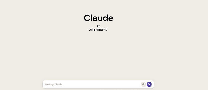 Engaging interface of Claude AI