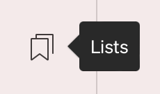 Navigation menu highlighting the Lists option