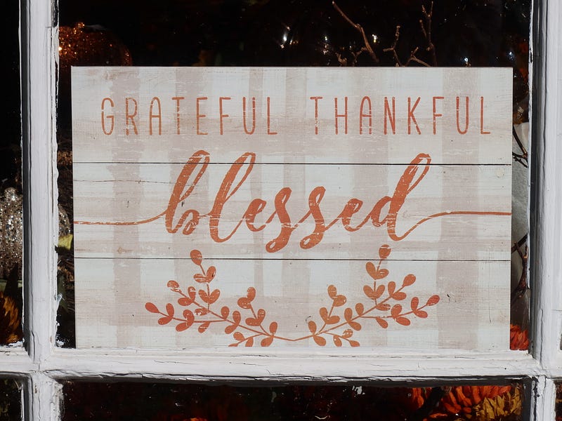 Embracing thankfulness for a better life.