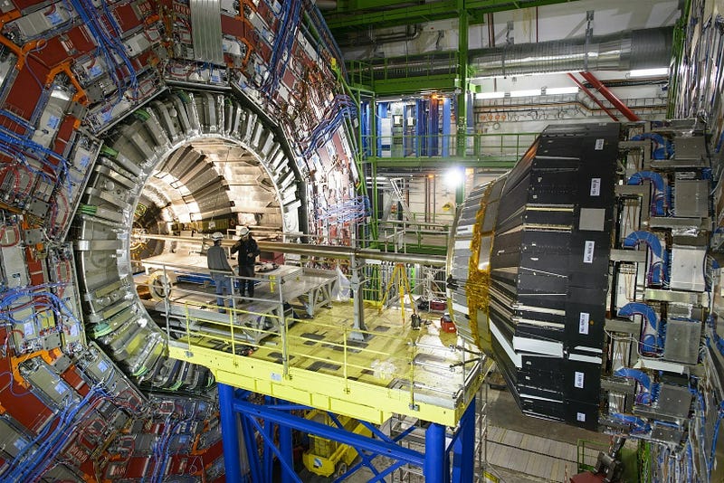 Scientists working at the Large Hadron Collider