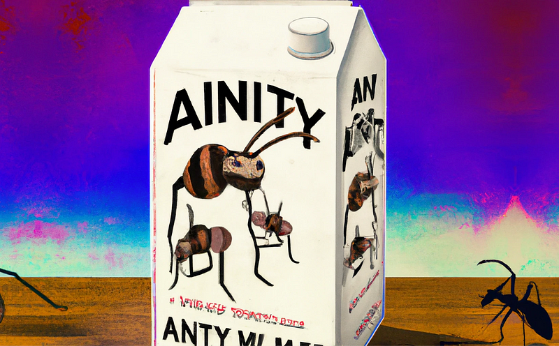 Ants producing milk-like fluid