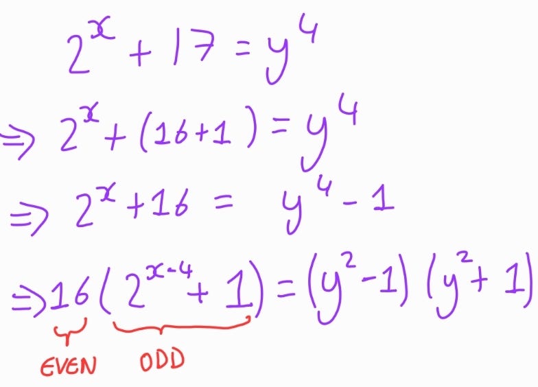 Rewritten equation using algebra