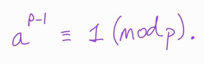 Fermat's Little Theorem formula