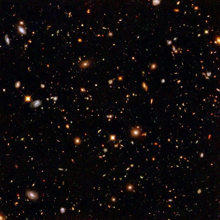 Infrared image of the Hubble Ultra Deep Field