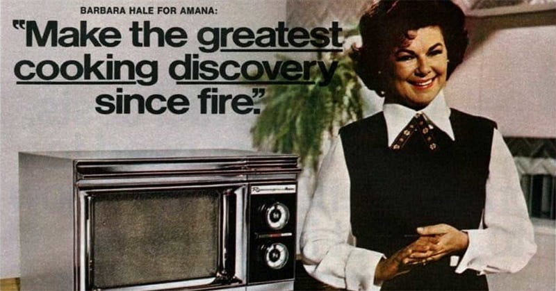 Barbara Hale promoting Amana microwave