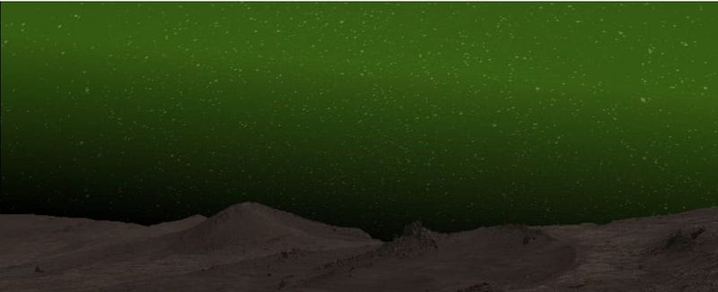 Artistic representation of Mars' night sky