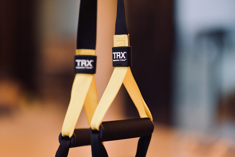 TRX straps and workout setup