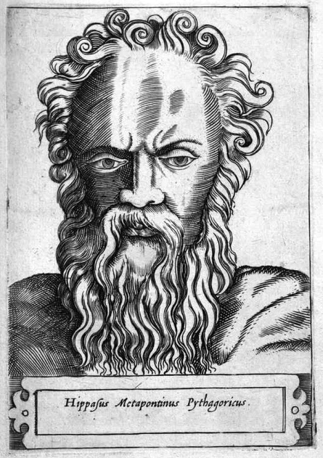 Engraving of Hippasus by Girolamo Olgiati