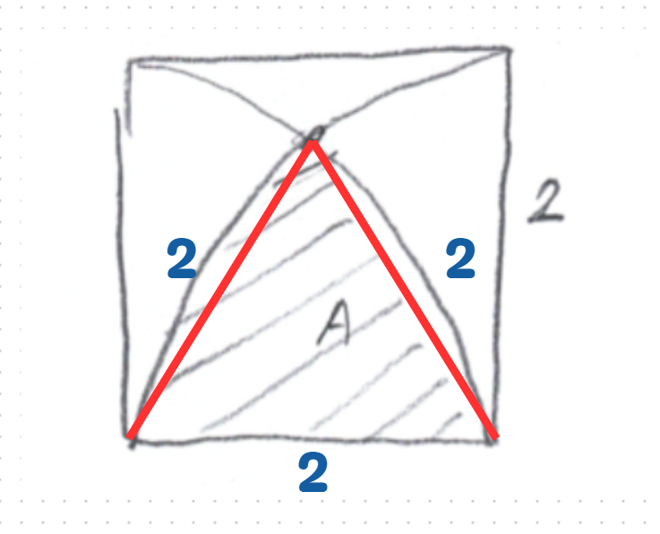 Area calculation for the triangle within the puzzle