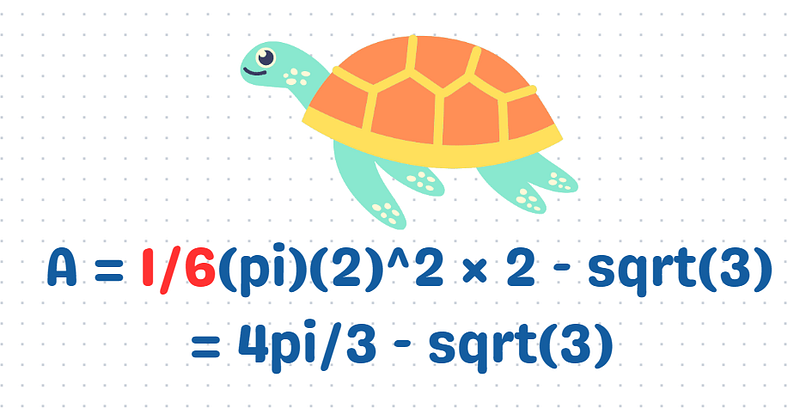 Exploring the area of the fish's fin in the geometry puzzle