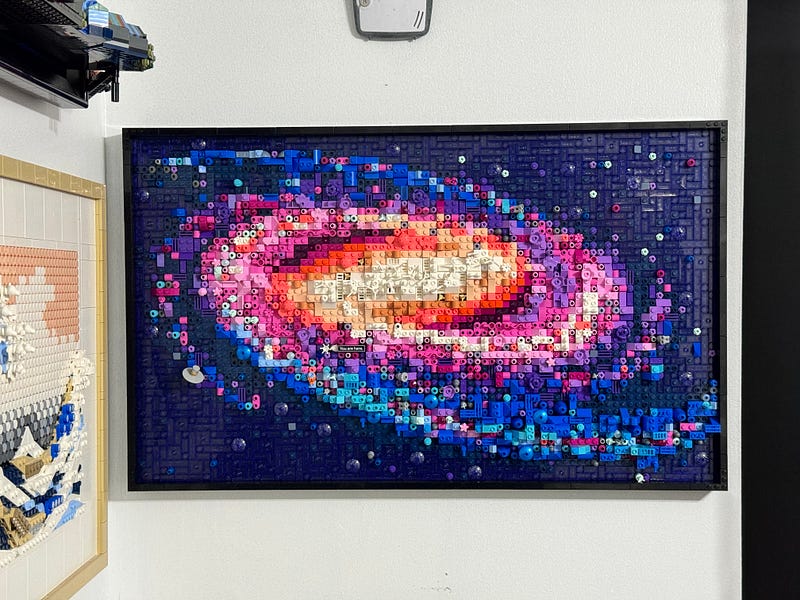 The Milky Way set displayed beautifully on the wall