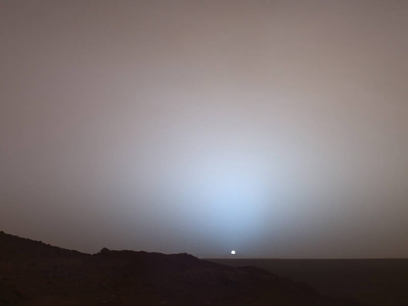 Martian sunset taken by Spirit rover