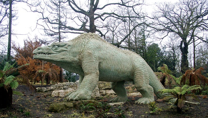 Reconstruction of Megalosaurus in Crystal Palace Park