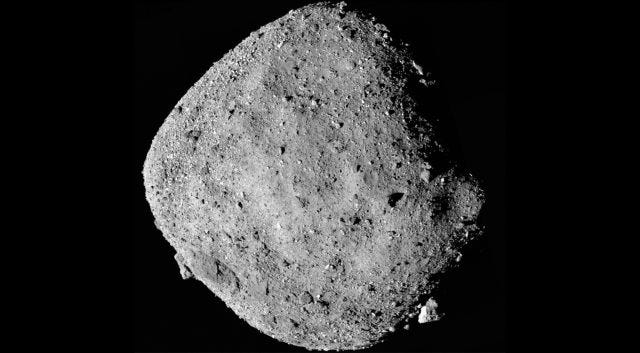 Detailed map of asteroid Bennu's surface features