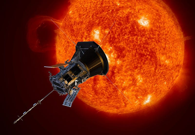 Parker Solar Probe orbiting the Sun