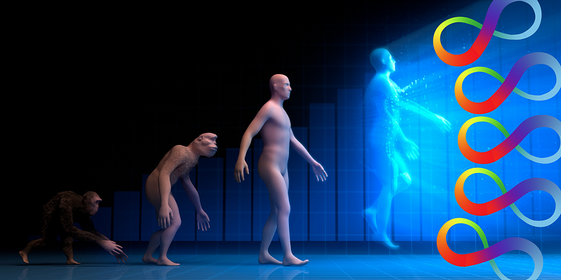 Evolution of Human Consciousness showcasing technological impact