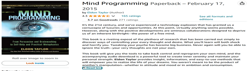 Mind Programming by Eldon Taylor