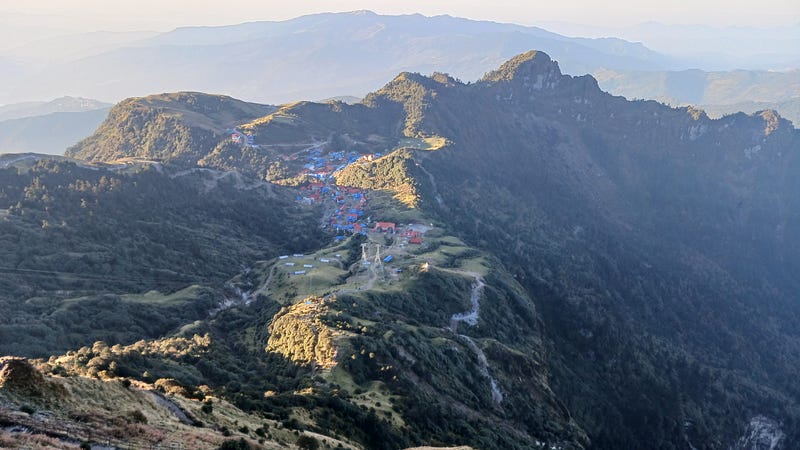 South-facing view of Kalinchowk’s Kuri Village, Nepal